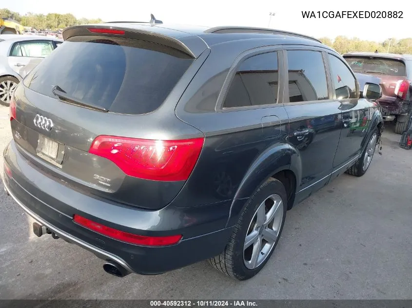 2014 Audi Q7 3.0T S Line Prestige VIN: WA1CGAFEXED020882 Lot: 40592312