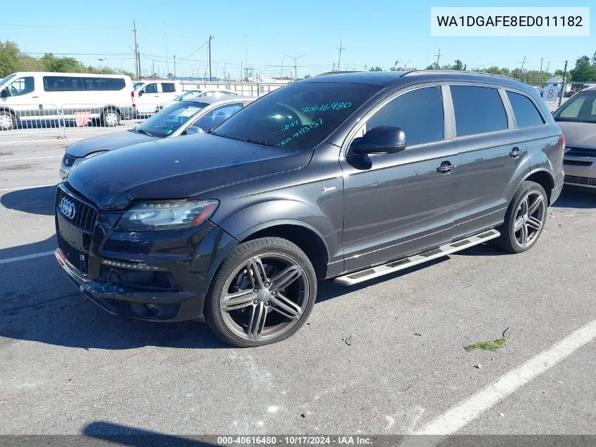 2014 Audi Q7 3.0T S Line Prestige VIN: WA1DGAFE8ED011182 Lot: 40616480