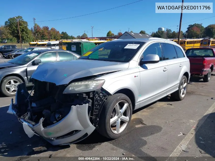 2014 Audi Q7 3.0T S Line Prestige VIN: WA1DGAFEXED011796 Lot: 40642384