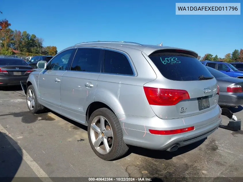 2014 Audi Q7 3.0T S Line Prestige VIN: WA1DGAFEXED011796 Lot: 40642384