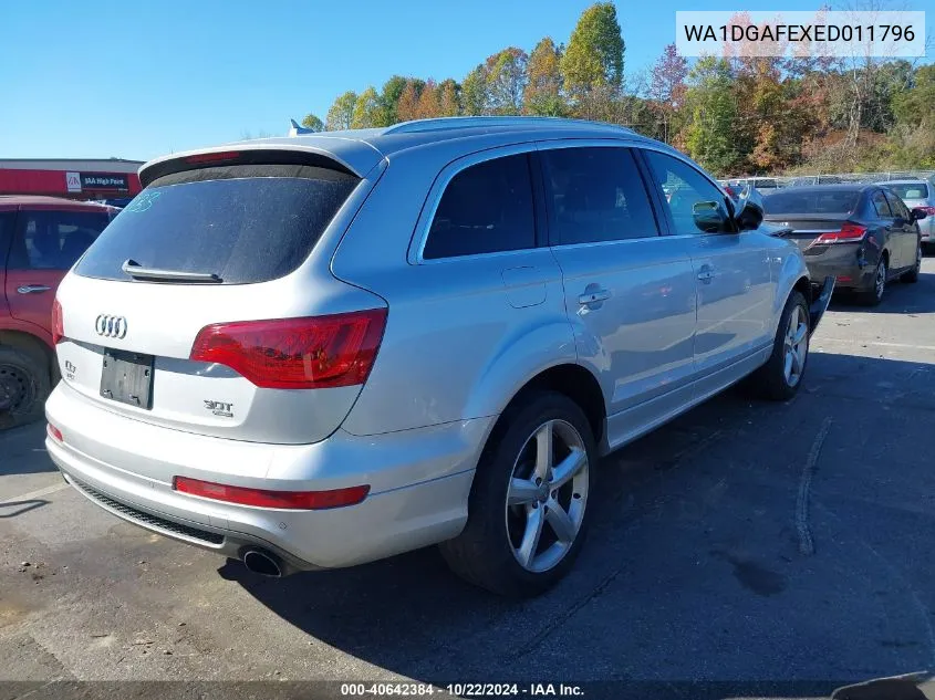 2014 Audi Q7 3.0T S Line Prestige VIN: WA1DGAFEXED011796 Lot: 40642384