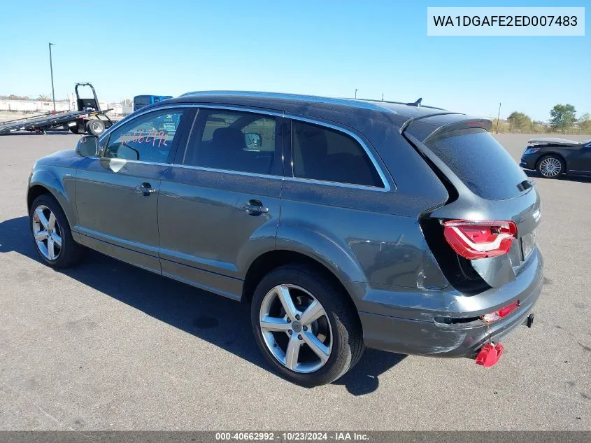 2014 Audi Q7 3.0T S Line Prestige VIN: WA1DGAFE2ED007483 Lot: 40662992