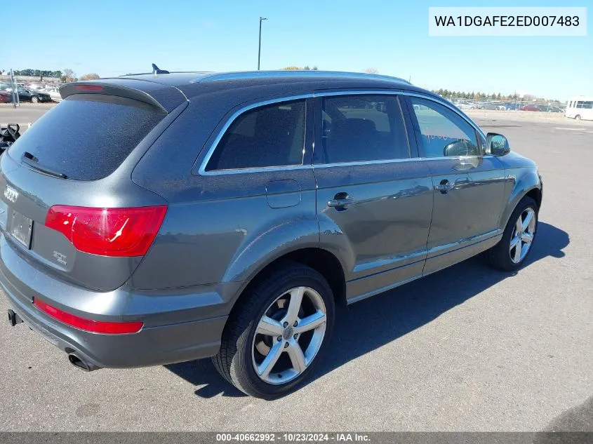 2014 Audi Q7 3.0T S Line Prestige VIN: WA1DGAFE2ED007483 Lot: 40662992