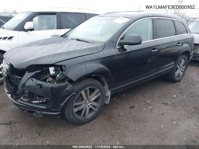 2014 Audi Q7 3.0 Tdi Premium VIN: WA1LMAFE3ED000952 Lot: 40824622