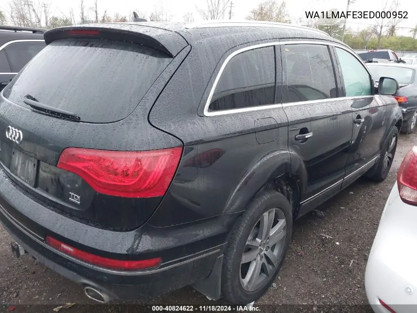 2014 Audi Q7 3.0 Tdi Premium VIN: WA1LMAFE3ED000952 Lot: 40824622