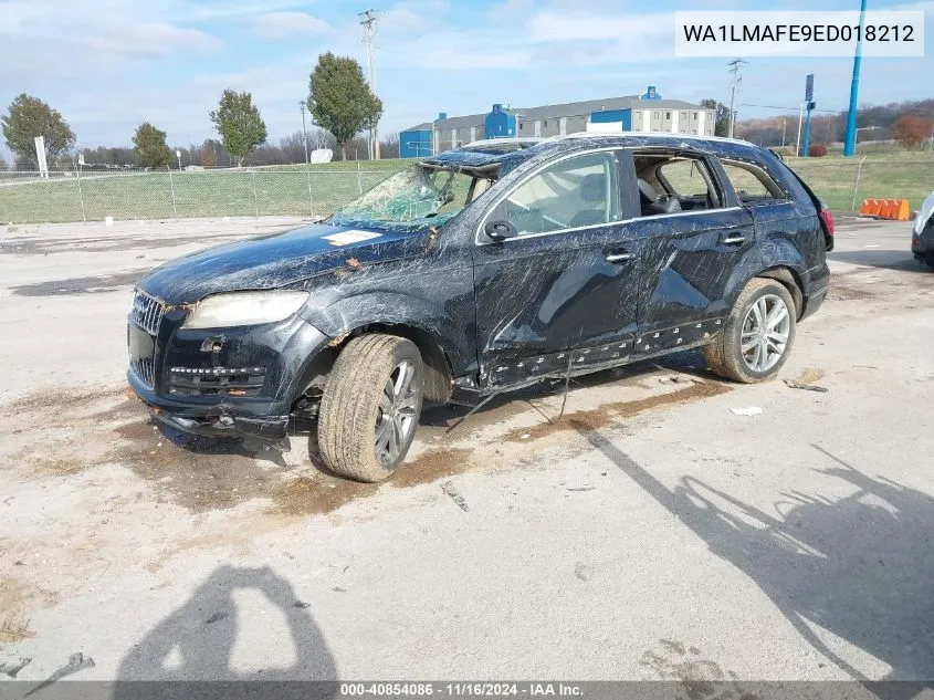 2014 Audi Q7 3.0 Tdi Premium VIN: WA1LMAFE9ED018212 Lot: 40854086