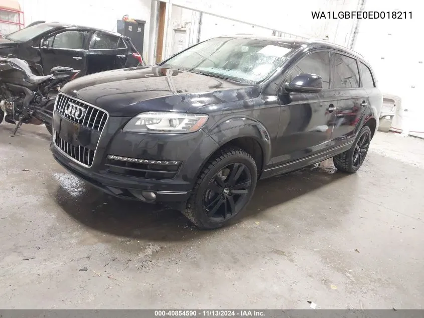 2014 Audi Q7 3.0T Premium VIN: WA1LGBFE0ED018211 Lot: 40854590