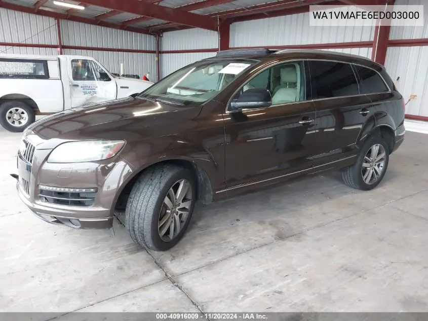 2014 Audi Q7 3.0 Tdi Premium VIN: WA1VMAFE6ED003000 Lot: 40916009