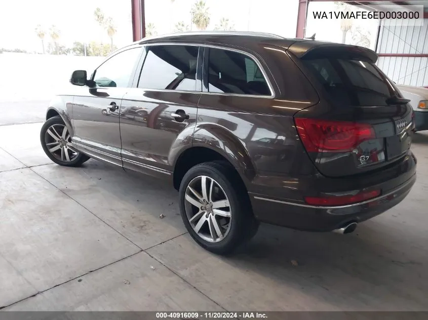 2014 Audi Q7 3.0 Tdi Premium VIN: WA1VMAFE6ED003000 Lot: 40916009