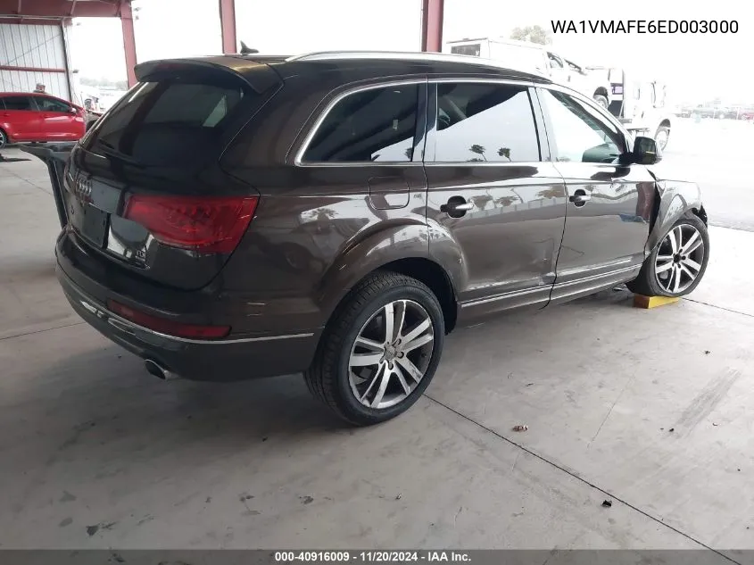 2014 Audi Q7 3.0 Tdi Premium VIN: WA1VMAFE6ED003000 Lot: 40916009