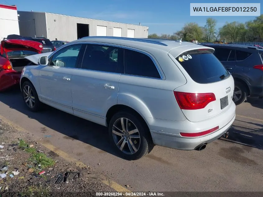 2015 Audi Q7 3.0T Premium VIN: WA1LGAFE8FD012250 Lot: 39268294