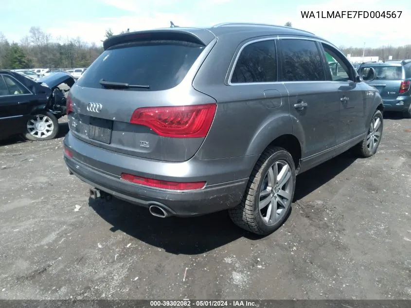 2015 Audi Q7 3.0 Tdi Premium VIN: WA1LMAFE7FD004567 Lot: 39302082