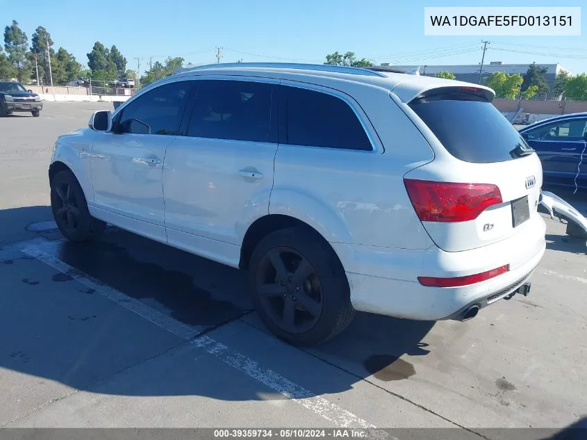 2015 Audi Q7 3.0T S Line Prestige VIN: WA1DGAFE5FD013151 Lot: 39359734