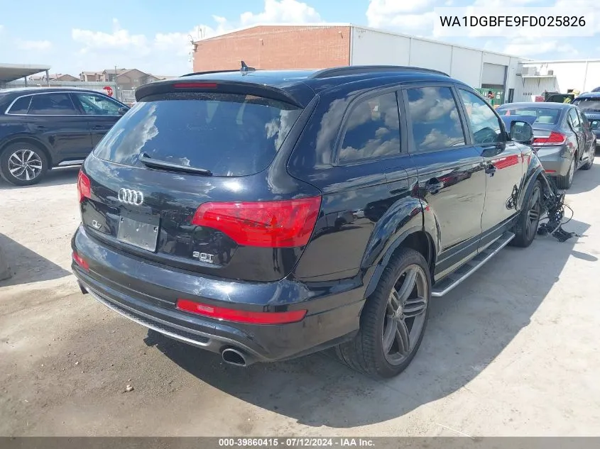 2015 Audi Q7 3.0T S Line Prestige VIN: WA1DGBFE9FD025826 Lot: 39860415