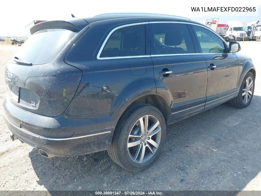 WA1LMAFEXFD022965 2015 Audi Q7 Tdi/Premium Plus