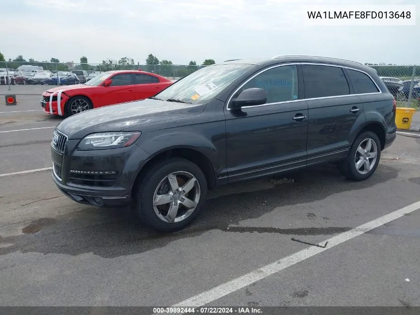 2015 Audi Q7 3.0 Tdi Premium VIN: WA1LMAFE8FD013648 Lot: 39892444