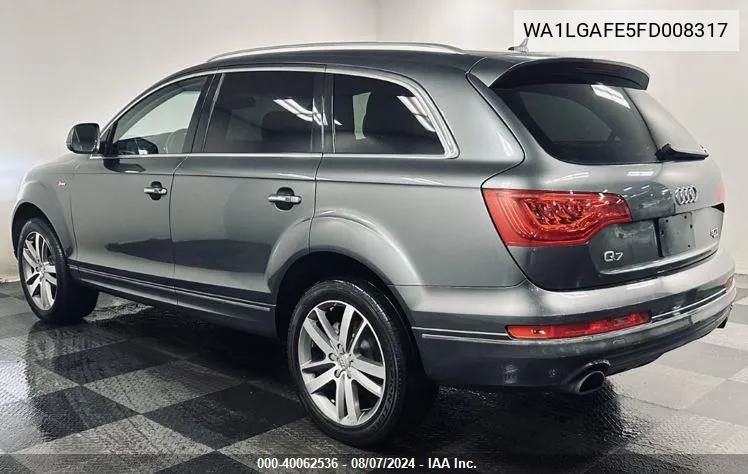 2015 Audi Q7 3.0T Premium VIN: WA1LGAFE5FD008317 Lot: 40062536