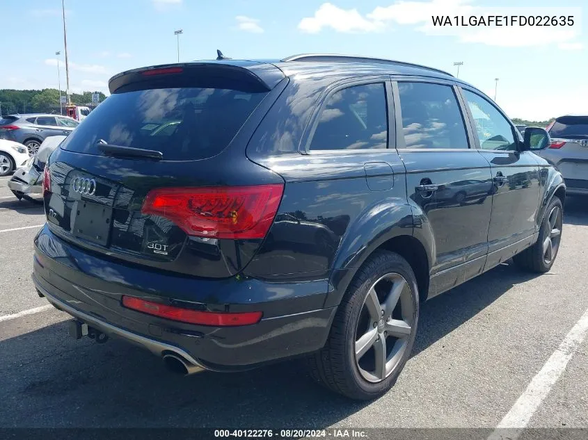 2015 Audi Q7 Premium Plus VIN: WA1LGAFE1FD022635 Lot: 40122276