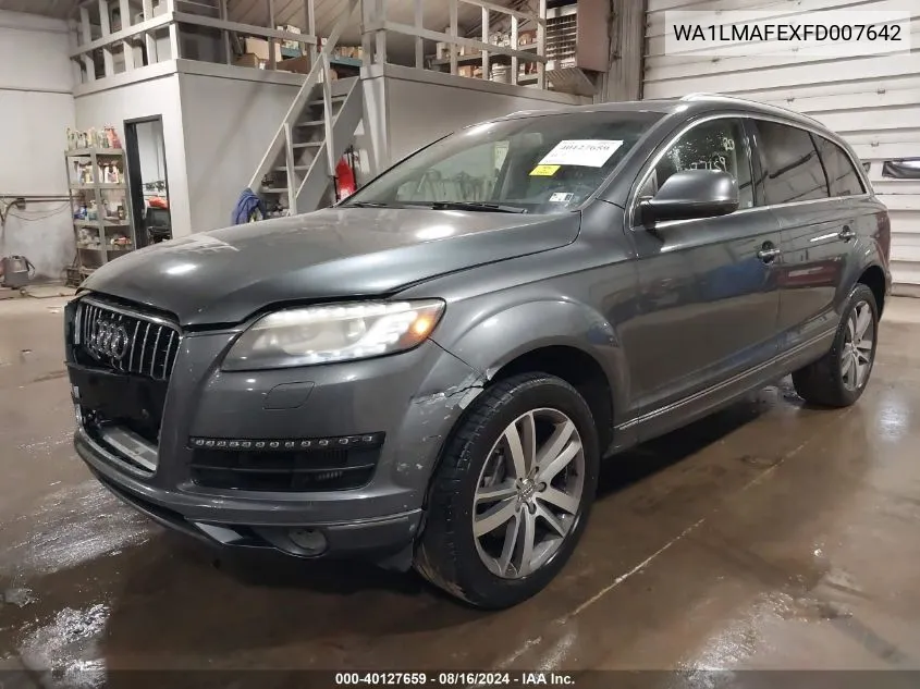 2015 Audi Q7 3.0 Tdi Premium VIN: WA1LMAFEXFD007642 Lot: 40127659