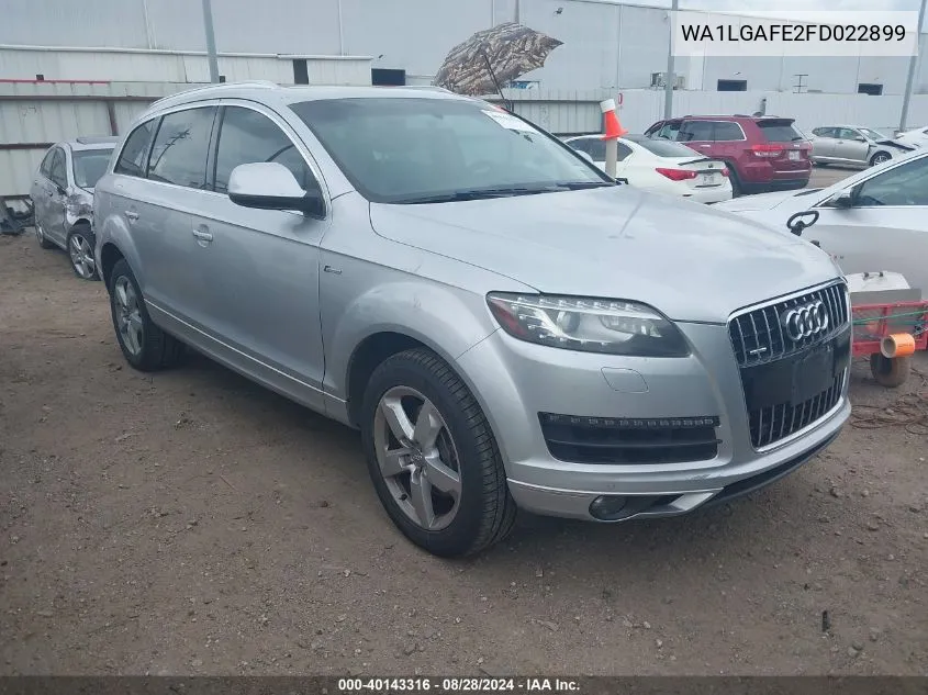 2015 Audi Q7 3.0T Premium VIN: WA1LGAFE2FD022899 Lot: 40143316