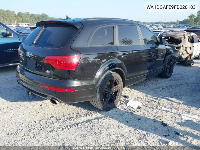 2015 Audi Q7 3.0T S Line Prestige VIN: WA1DGAFE9FD020183 Lot: 40175869