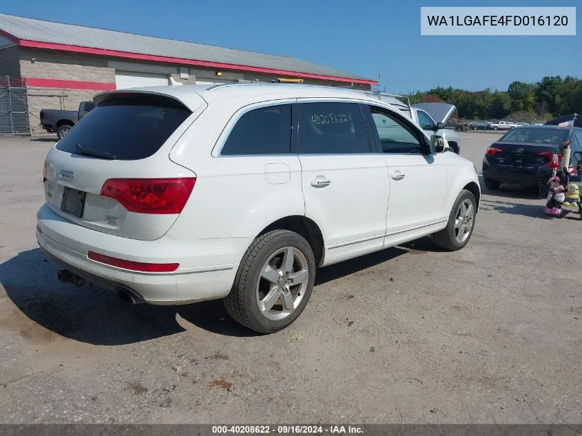 2015 Audi Q7 3.0T Premium VIN: WA1LGAFE4FD016120 Lot: 40208622