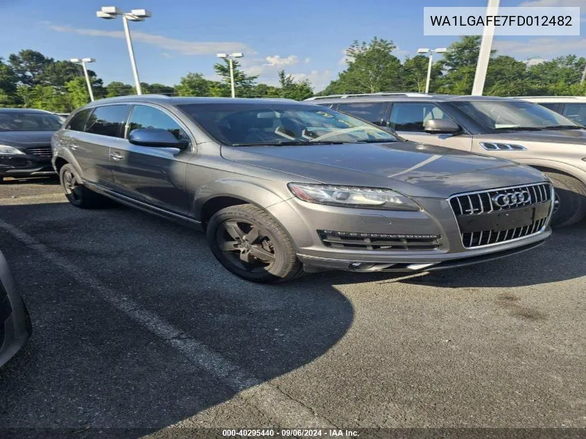 2015 Audi Q7 VIN: WA1LGAFE7FD012482 Lot: 40295440