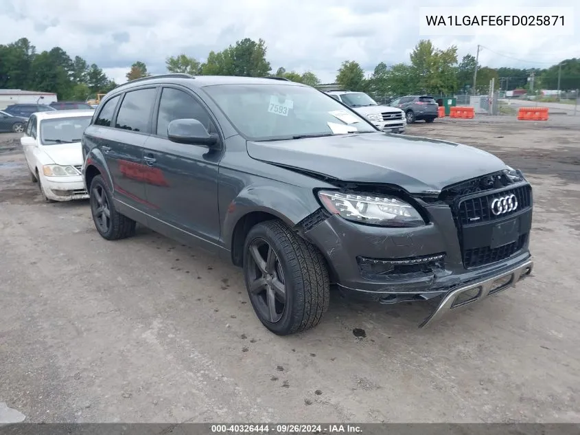 2015 Audi Q7 3.0T Premium VIN: WA1LGAFE6FD025871 Lot: 40326444