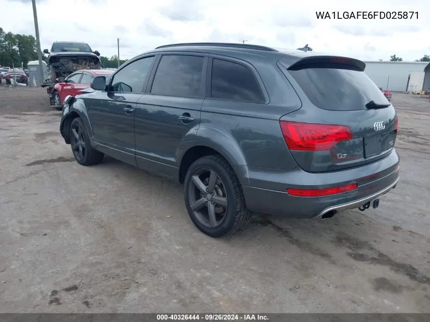 2015 Audi Q7 3.0T Premium VIN: WA1LGAFE6FD025871 Lot: 40326444