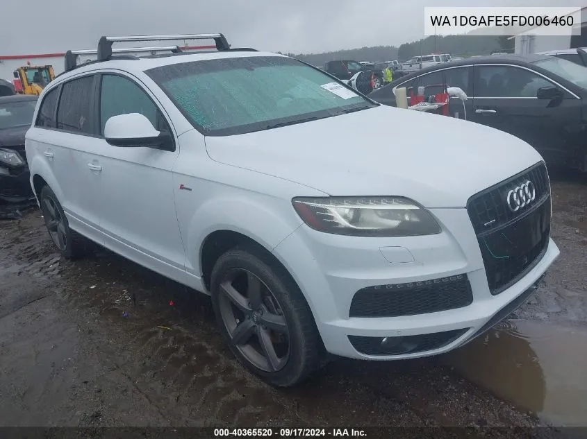 WA1DGAFE5FD006460 2015 Audi Q7 3.0T S Line Prestige