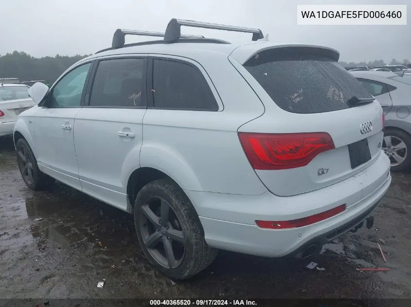 WA1DGAFE5FD006460 2015 Audi Q7 3.0T S Line Prestige