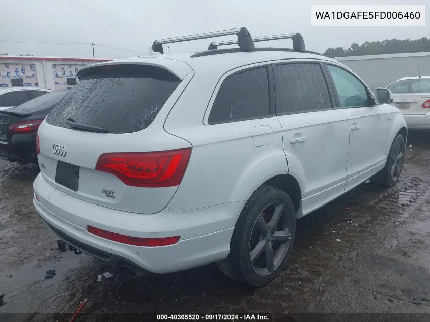 WA1DGAFE5FD006460 2015 Audi Q7 3.0T S Line Prestige