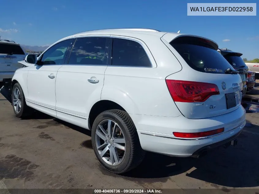 WA1LGAFE3FD022958 2015 Audi Q7 3.0T Premium