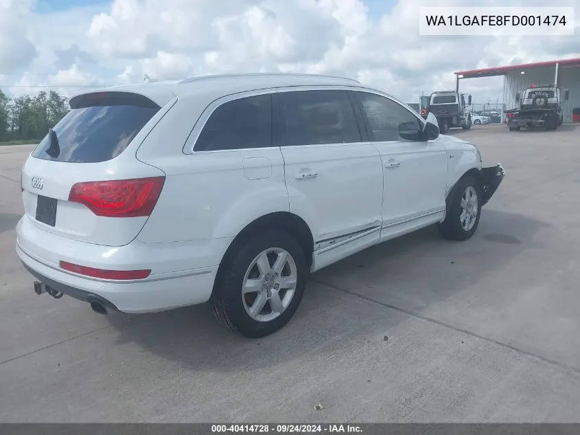 2015 Audi Q7 Premium Plus VIN: WA1LGAFE8FD001474 Lot: 40414728