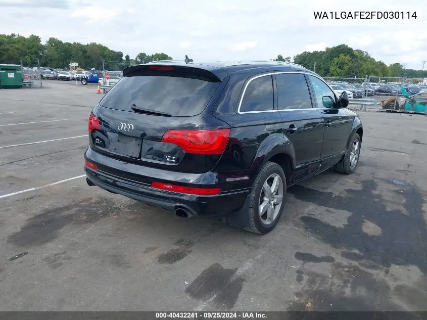 2015 Audi Q7 3.0T Premium VIN: WA1LGAFE2FD030114 Lot: 40432241