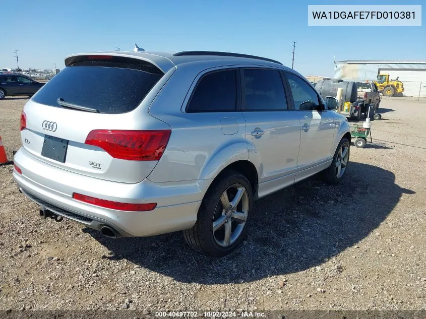 WA1DGAFE7FD010381 2015 Audi Q7 3.0T S Line Prestige