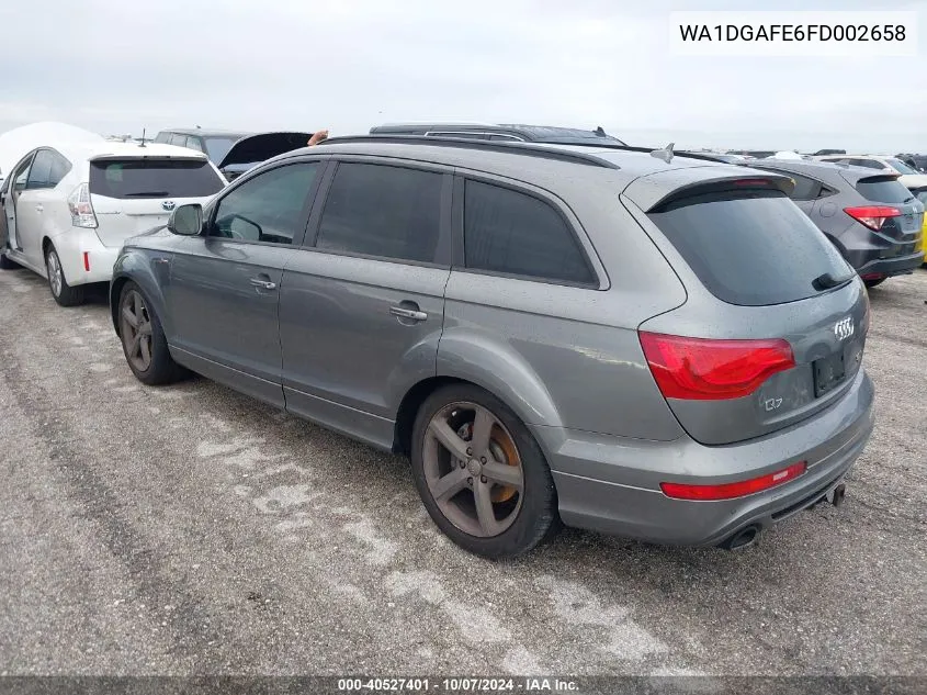 2015 Audi Q7 Prestige VIN: WA1DGAFE6FD002658 Lot: 40527401