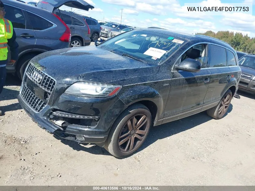 2015 Audi Q7 3.0T Premium VIN: WA1LGAFE4FD017753 Lot: 40613586