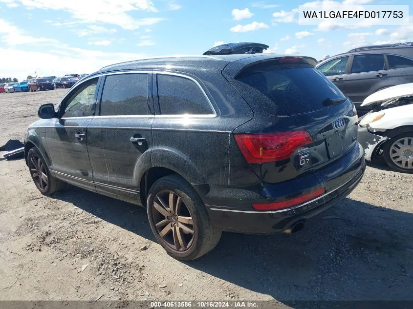 2015 Audi Q7 3.0T Premium VIN: WA1LGAFE4FD017753 Lot: 40613586