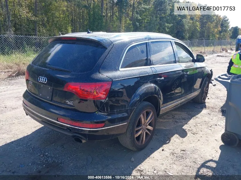 2015 Audi Q7 3.0T Premium VIN: WA1LGAFE4FD017753 Lot: 40613586