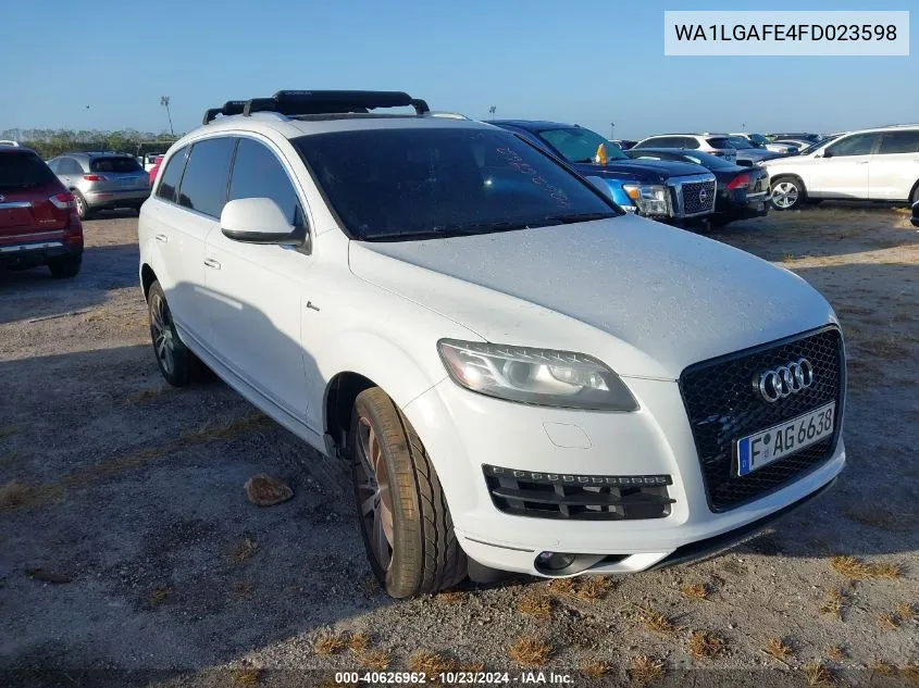 2015 Audi Q7 3.0T Premium VIN: WA1LGAFE4FD023598 Lot: 40626962