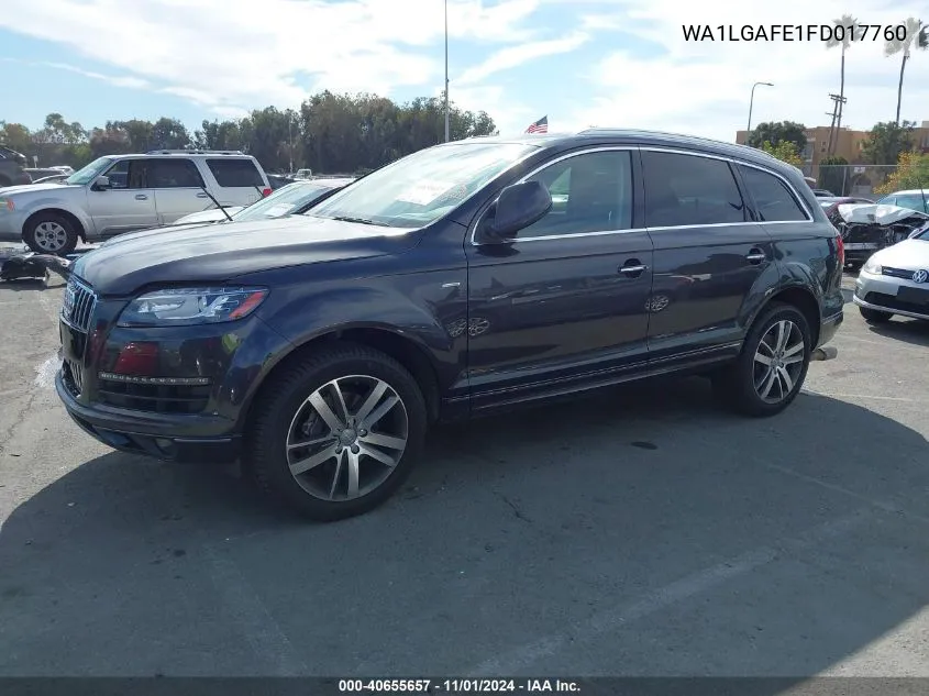 2015 Audi Q7 3.0T Premium VIN: WA1LGAFE1FD017760 Lot: 40655657