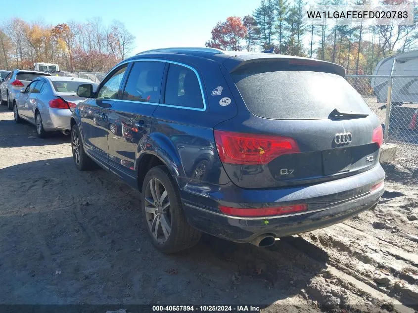 2015 Audi Q7 3.0T Premium VIN: WA1LGAFE6FD020783 Lot: 40657894