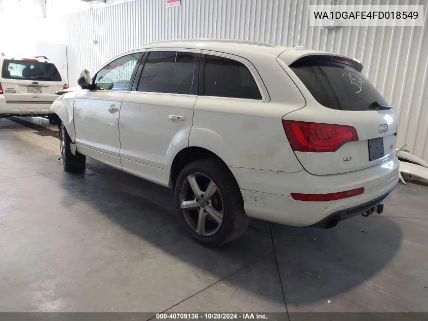 2015 Audi Q7 3.0T S Line Prestige VIN: WA1DGAFE4FD018549 Lot: 40709136