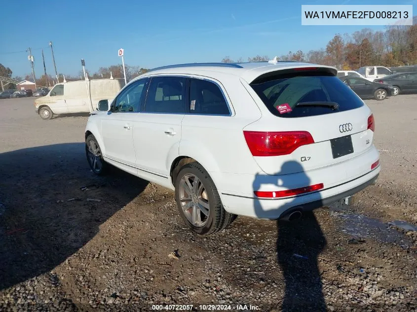 2015 Audi Q7 3.0 Tdi Premium VIN: WA1VMAFE2FD008213 Lot: 40722057