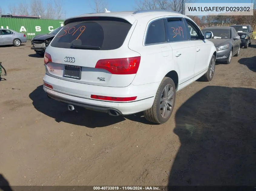 2015 Audi Q7 3.0T Premium VIN: WA1LGAFE9FD029302 Lot: 40733019