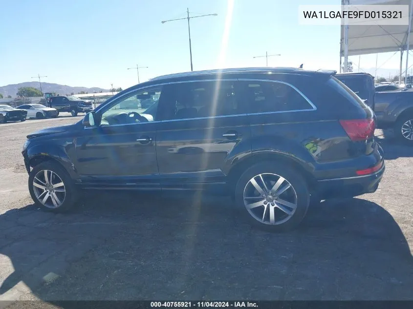 2015 Audi Q7 3.0T Premium VIN: WA1LGAFE9FD015321 Lot: 40755921