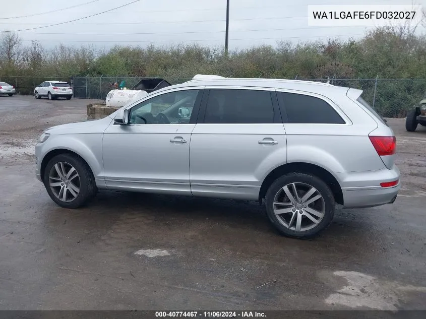 2015 Audi Q7 3.0T Premium VIN: WA1LGAFE6FD032027 Lot: 40774467