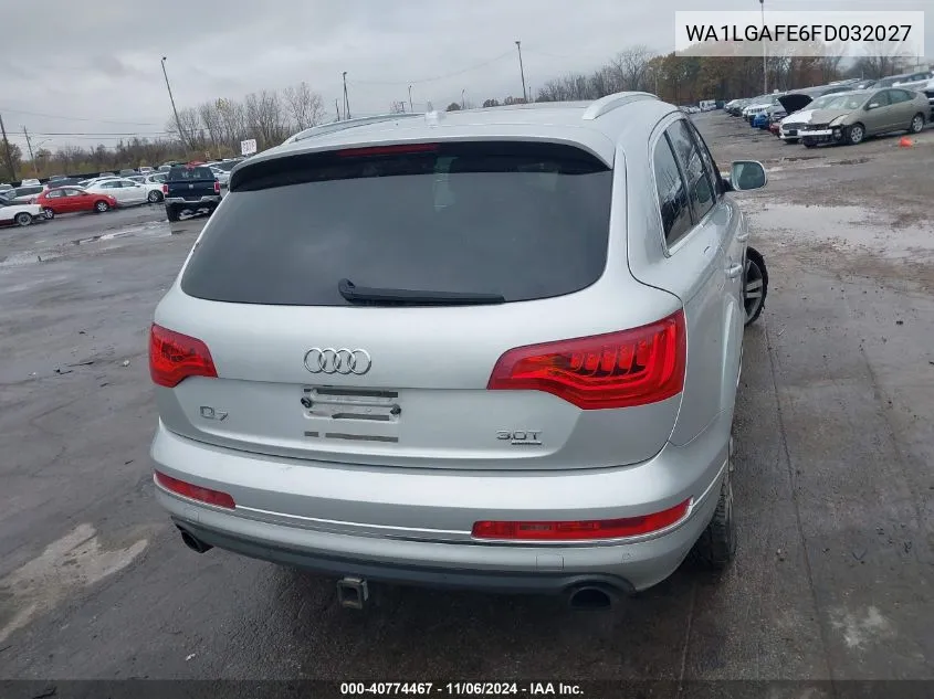 2015 Audi Q7 3.0T Premium VIN: WA1LGAFE6FD032027 Lot: 40774467