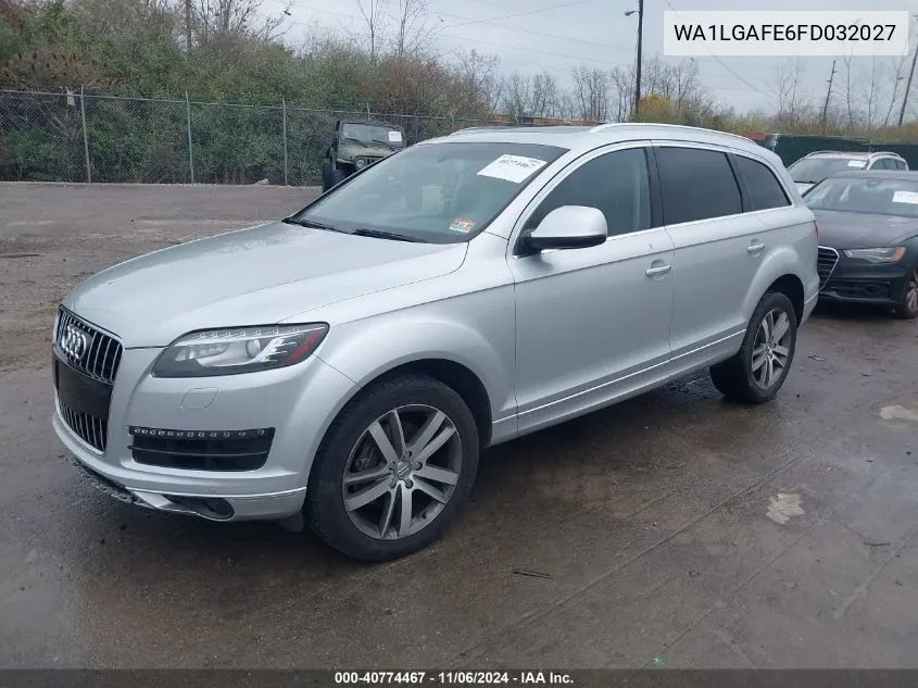 2015 Audi Q7 3.0T Premium VIN: WA1LGAFE6FD032027 Lot: 40774467